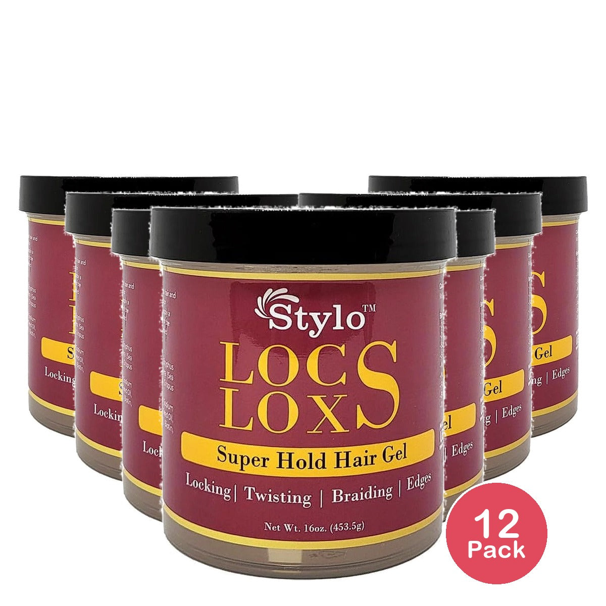Stylo Locs Loxs Super Hold Gel 16 Oz (Pack of 12)
