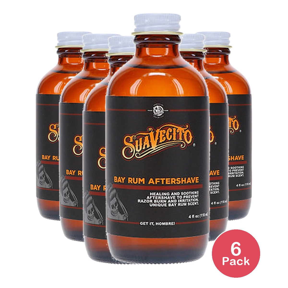 Suavecito Bay Rum After-Shave 4 Oz (Pack of 6)