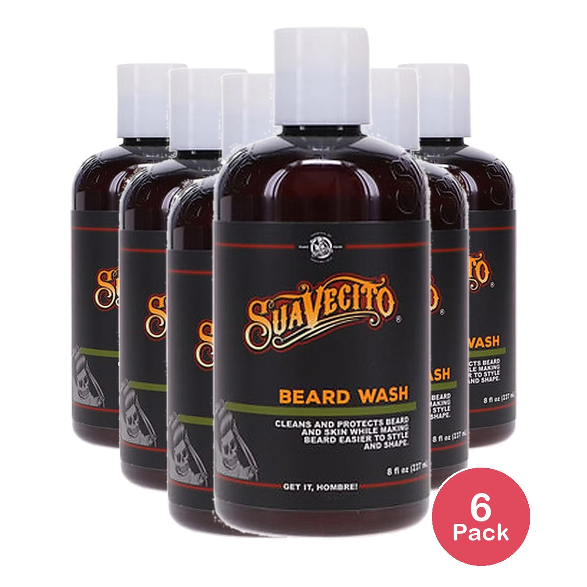 Suavecito Beard Wash 8 Oz (Pack of 6)