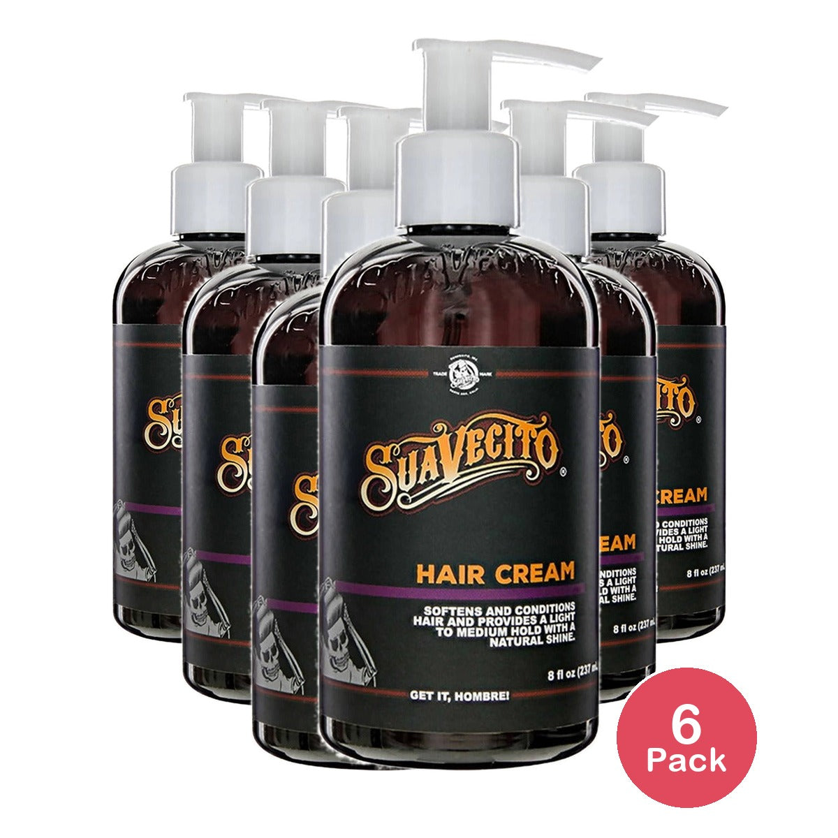 Suavecito Hair Cream 8 Oz (Pack of 6)