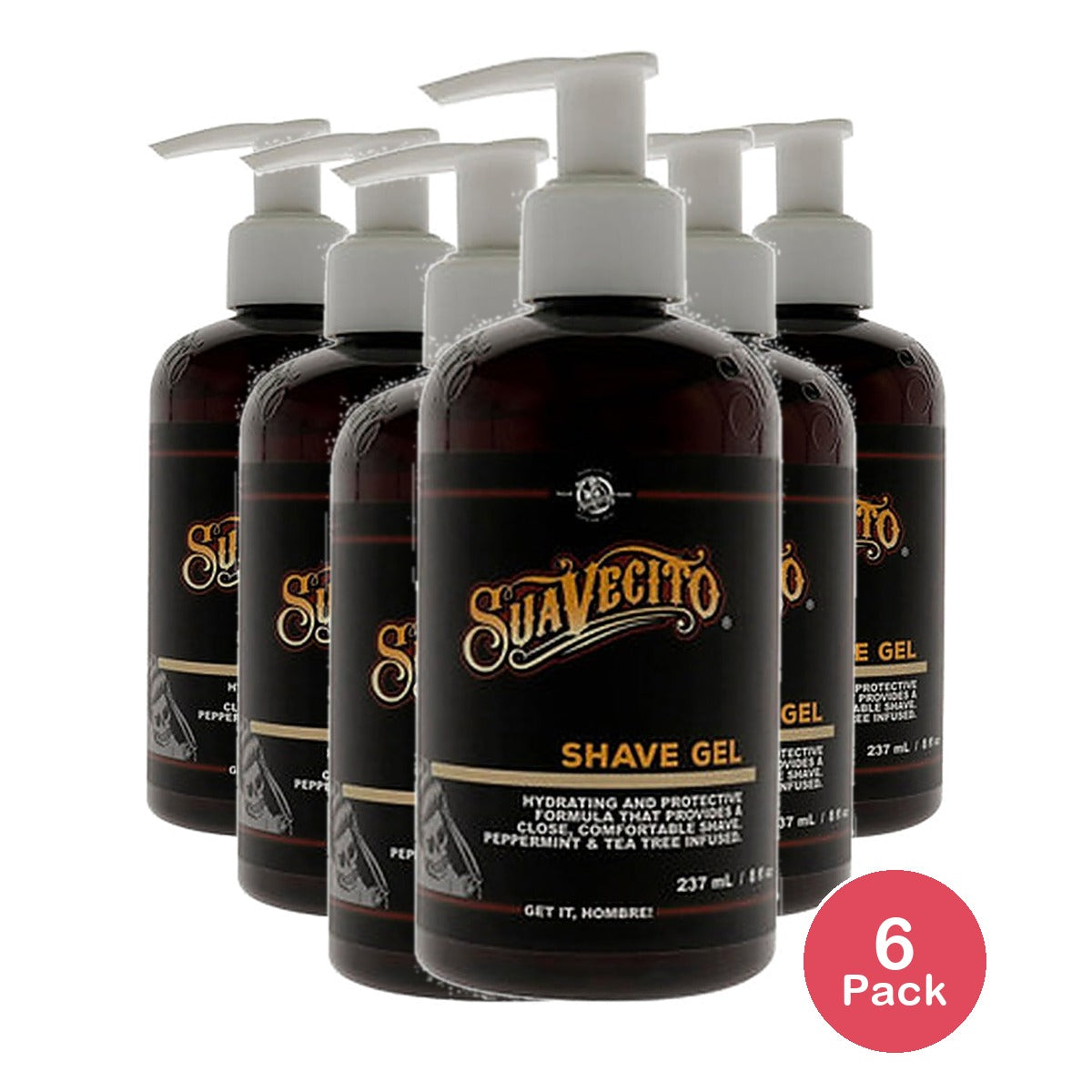 Suavecito Shave Gel 8 Oz (Pack of 6)