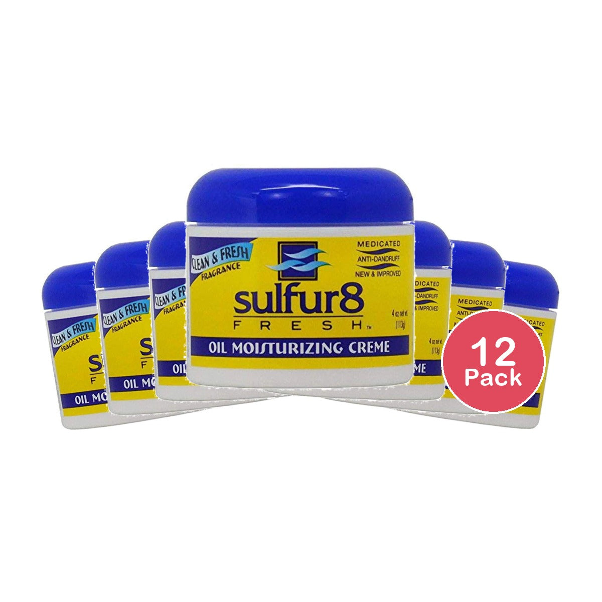 Sulfur 8 - Fresh Medicated Oil Moisturizing Creme 4 Oz (Pack of 12)