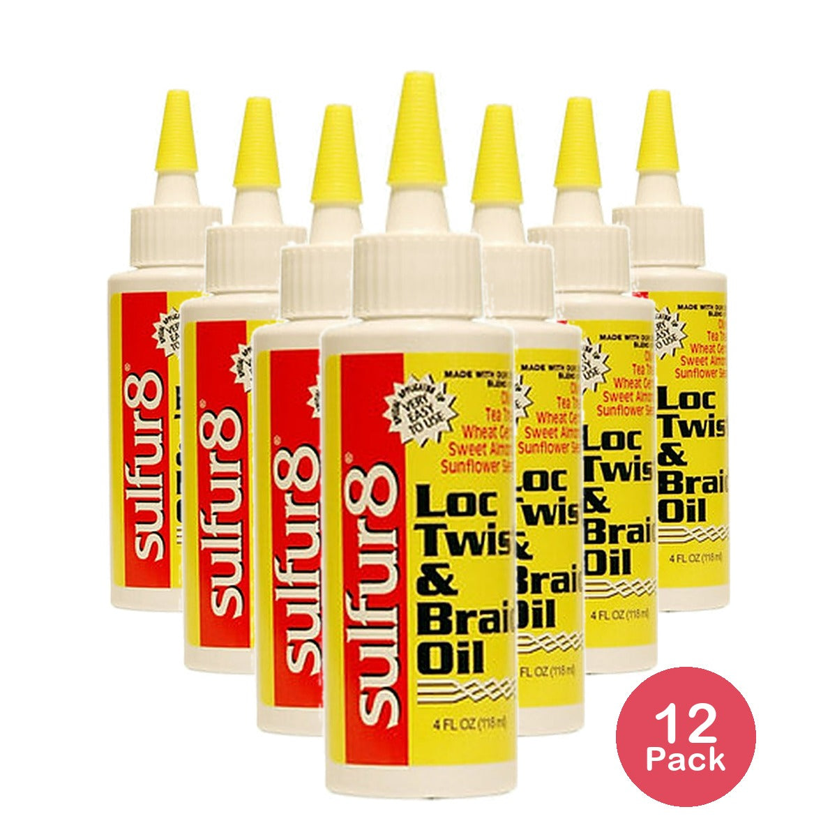 Sulfur8 Loc Twist & Braid Oil 4 Oz (Pack of 12)