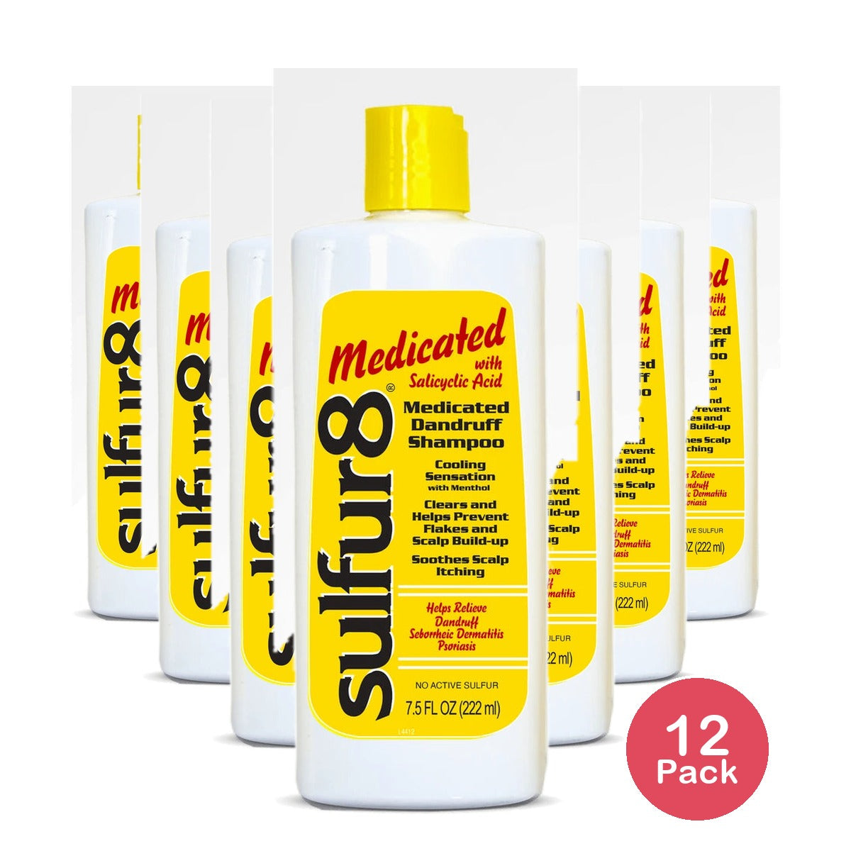 Sulfur8 Medicated with Salicylic Acid 7.5 oz. All Hair Types (Pack of 12)