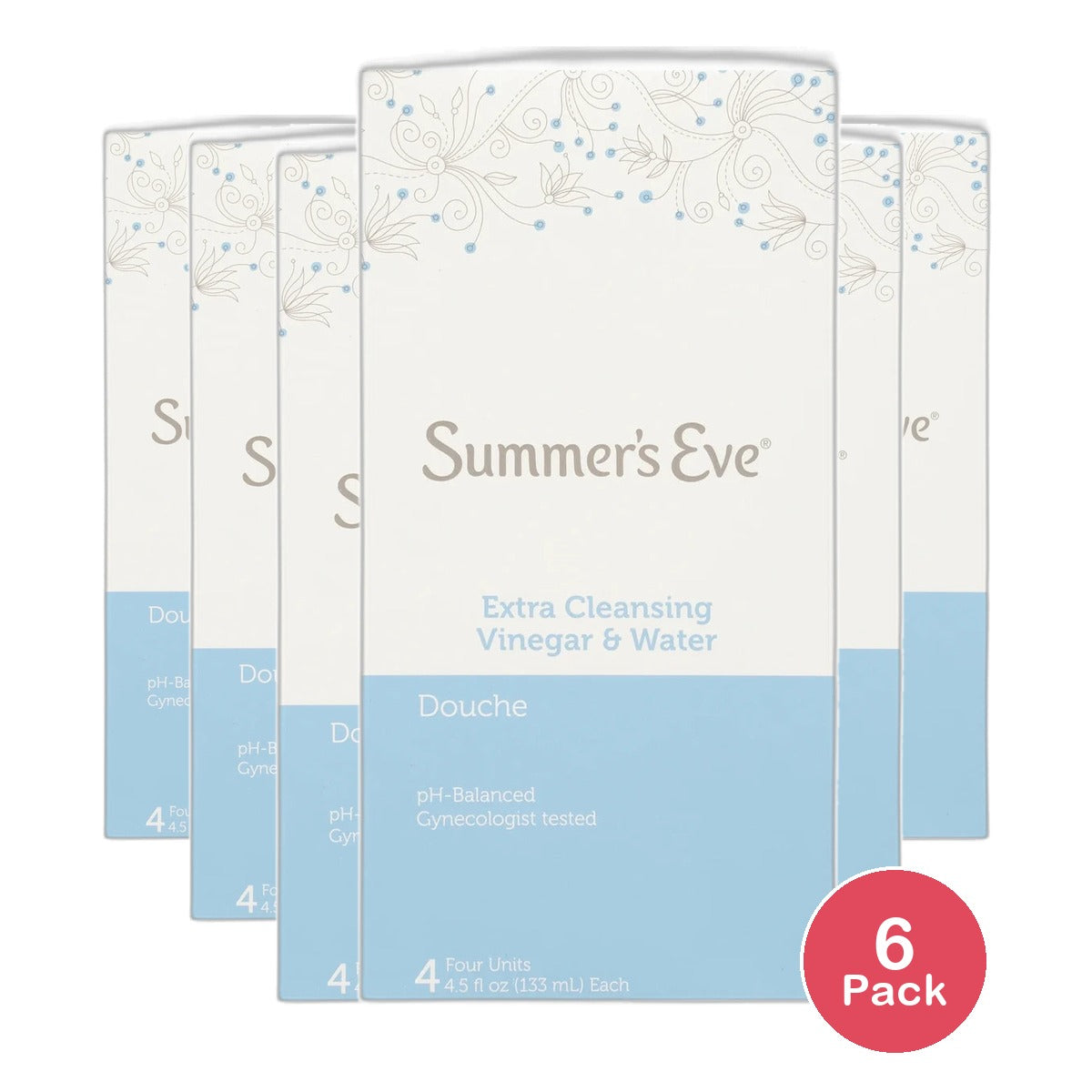 Summers Eve Douche Extra Cleansing Vinegar And Water4 Ea 4.5oz (Pack of 6)