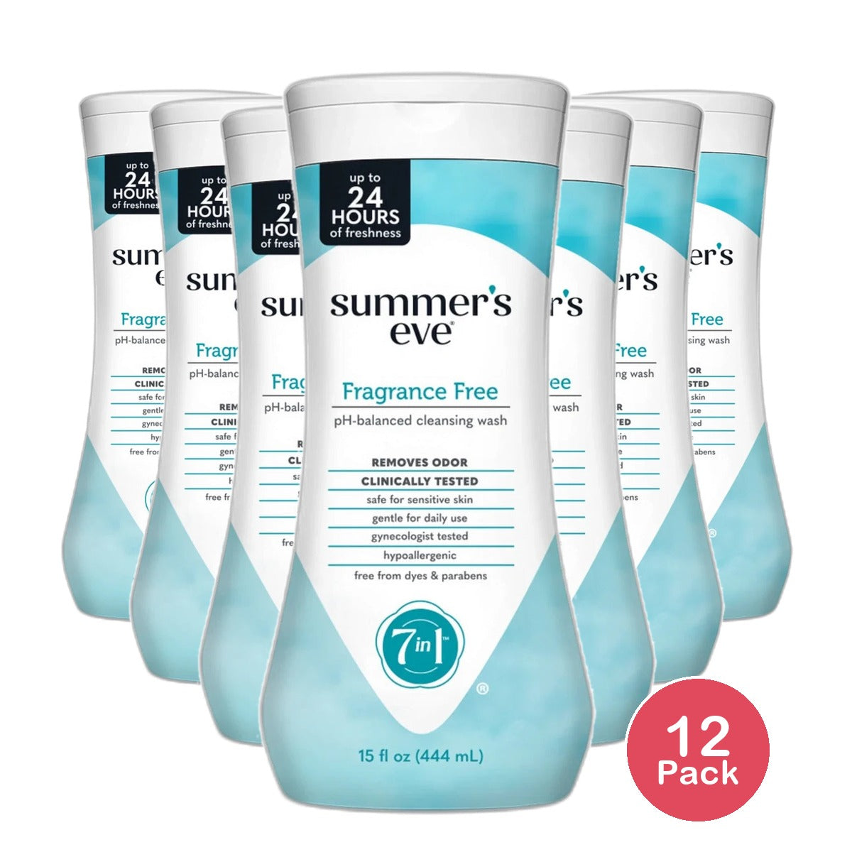 Summers Eve Feminine Cleansing Wash Fragrance Free 15Oz (Pack of 12)