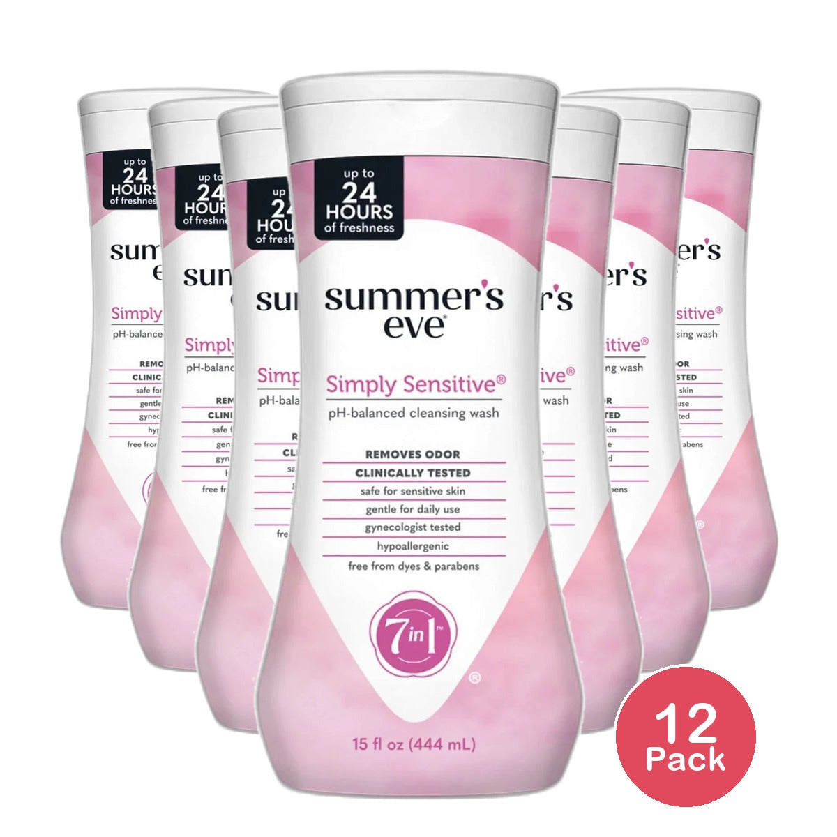 Summers Eve Simply Sensitive Cleansing Wash For Sensitive Skin 15Oz (Pack of 12)