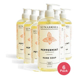 Sunaroma Peppermint Hand Soap 18 Oz (Pack of 6)