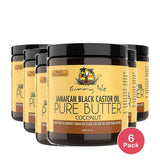 Sunny Isle Black Castor Oil Pure Butter Coconut 8 Fl. Oz(Pack of 6)