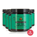 Sunny Isle Jamaican Black Castor Oil Pure Butter infused with Tea Tree Oil 4 Oz (Pack of 6)