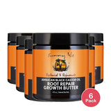 Sunny Isle Jamaican Black Castor Oil Root Repair Growth Butter - 4 Fl. Oz (Pack of 6)
