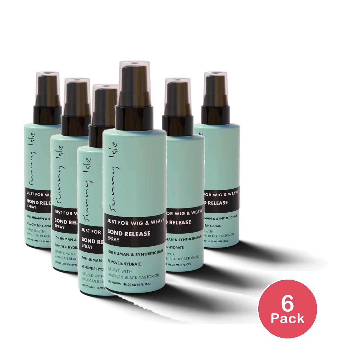 Sunny Isle Just for Wig Weave Braid & Extensions Bond Release Spray 4oz (Pack of 6)