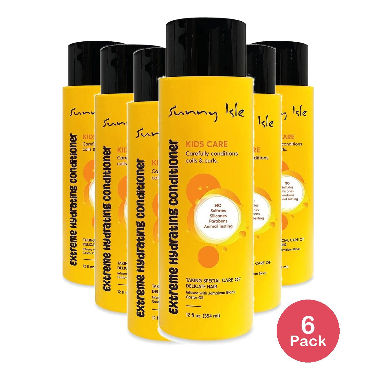 Sunny Isle Kids Care Extreme Hydrating Conditioner 12oz (Pack of 6)