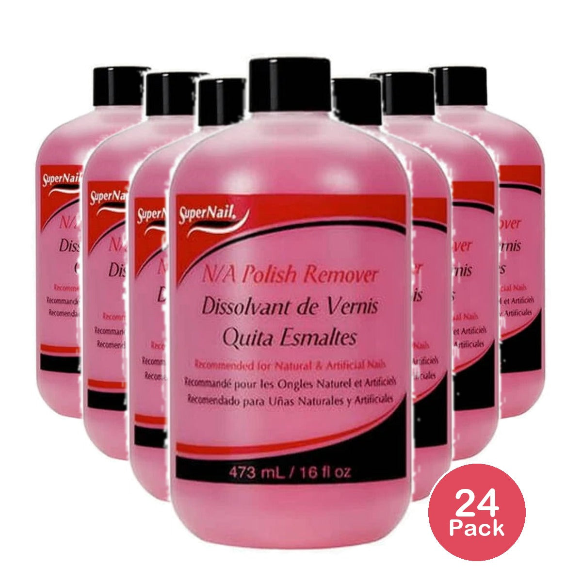 Super Nail Non-Abrasive Polish Remover 16 oz (Pack of 24)