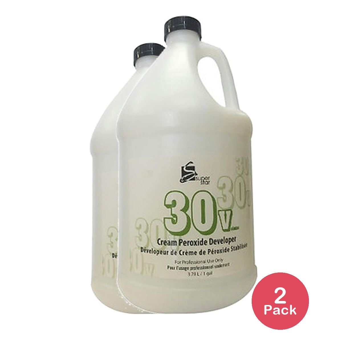 Super Star 30V Cream Peroxide Developer 1 Gallon (Pack of 2)