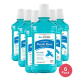 Swan Antiseptic Mouth Rinse Blue Ice Mint 33.8 oz (Pack of 6)