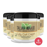 Taliah Waajid Curls  Waves & Naturals Frizz Control Hair Styling Cream with Aqua 6 Fl. Oz (Pack of 6)