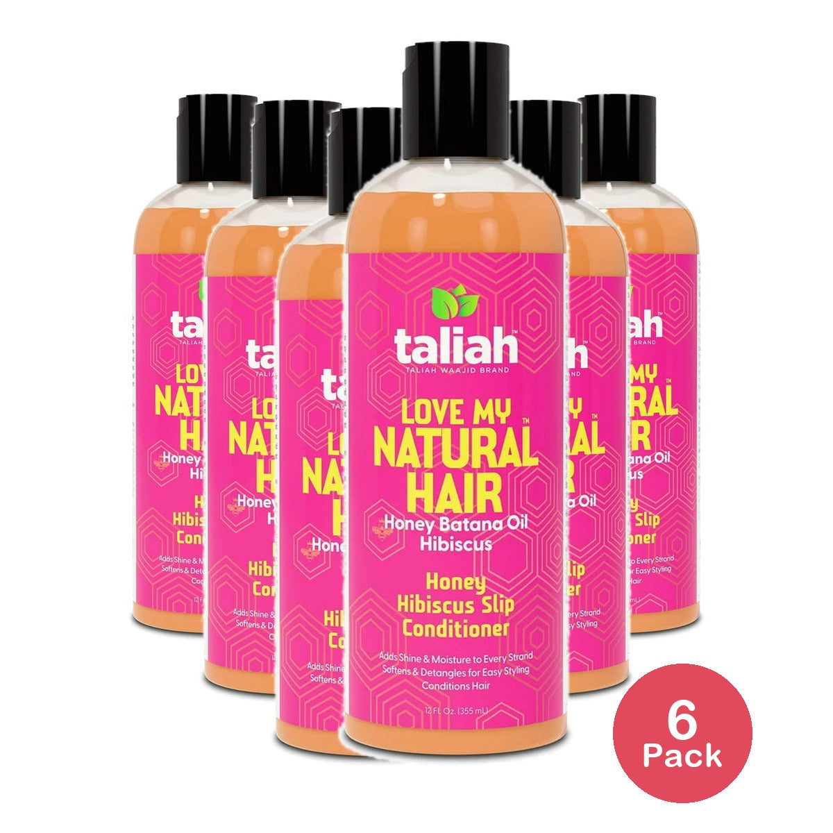 Taliah Waajid Love My Natural Hair Honey Hibiscus Slip Conditioner 12oz 12 Fl. Oz (Pack of 6)