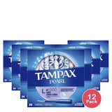 Tampax Pearl Light Unscented 36 Count 7.58oz (Pack of 12)