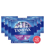 Tampax Pearl Plastic Tampons Ultra Absorbency Unscented (Pack of 12)