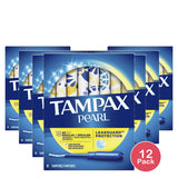 Tampax Pearl Regular Plastic Tampons Unscented18 Ea 4Oz (Pack of 12)