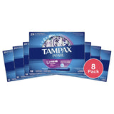 Tampax Pearl Tampons Ultra Absorbency with LeakGuard Braid 6.74Oz (Pack of 8)