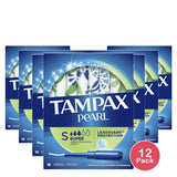 Tampax Pearl Tampons With Plastic Applicator Super Absorbency Unscented 18Ea 4.66Oz (Pack of 12)