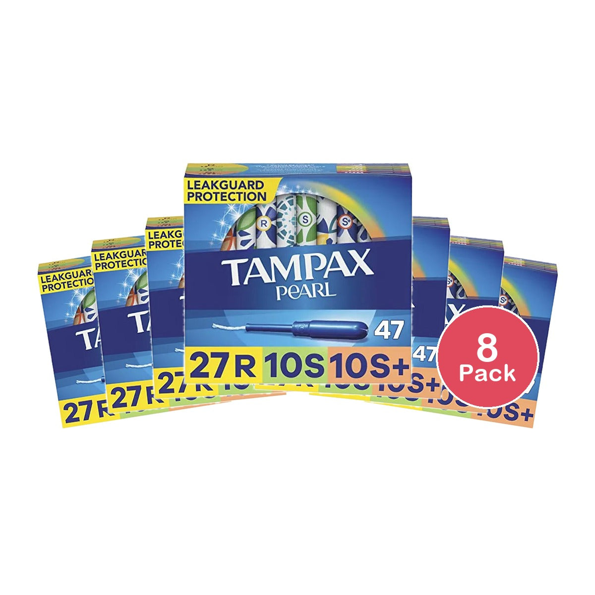 Tampax Pearl Triple Protection 47 Count 10.77oz (Pack of 8)