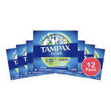 Tampax Pearl With Plastic Super Absorbency Tampons Applicator Unscented36 Ea 9.97Oz (Pack of 12)