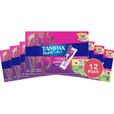 Tampax Pocket Radiant Compact Tampons Duo Pack Regular And Super Absorbency Unscented (Pack of 12)