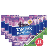 Tampax Pocket Radiant Super Absorbency Compact Tampons (Pack of 18)