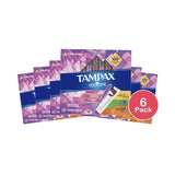 Tampax Radiant Tampons Trio Pack Regular Super Plus Absorbency Unscented 28 Count 6.56oz (Pack of 6)
