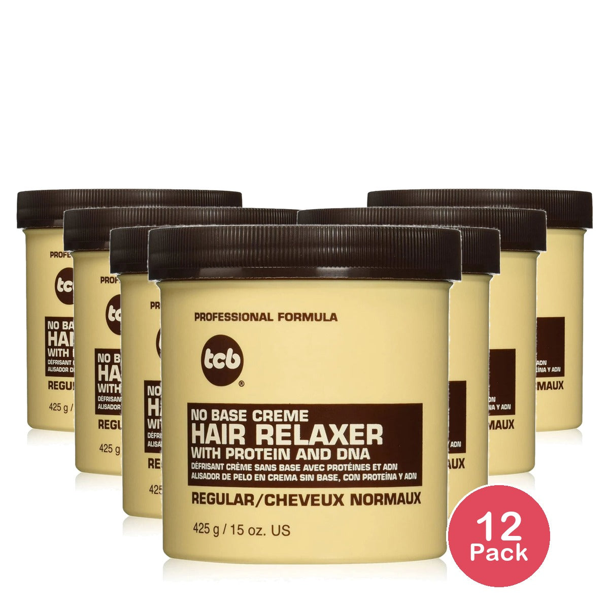 TCB No Base Creme Hair RelAxer Regular (Pack of 12) 15 Oz
