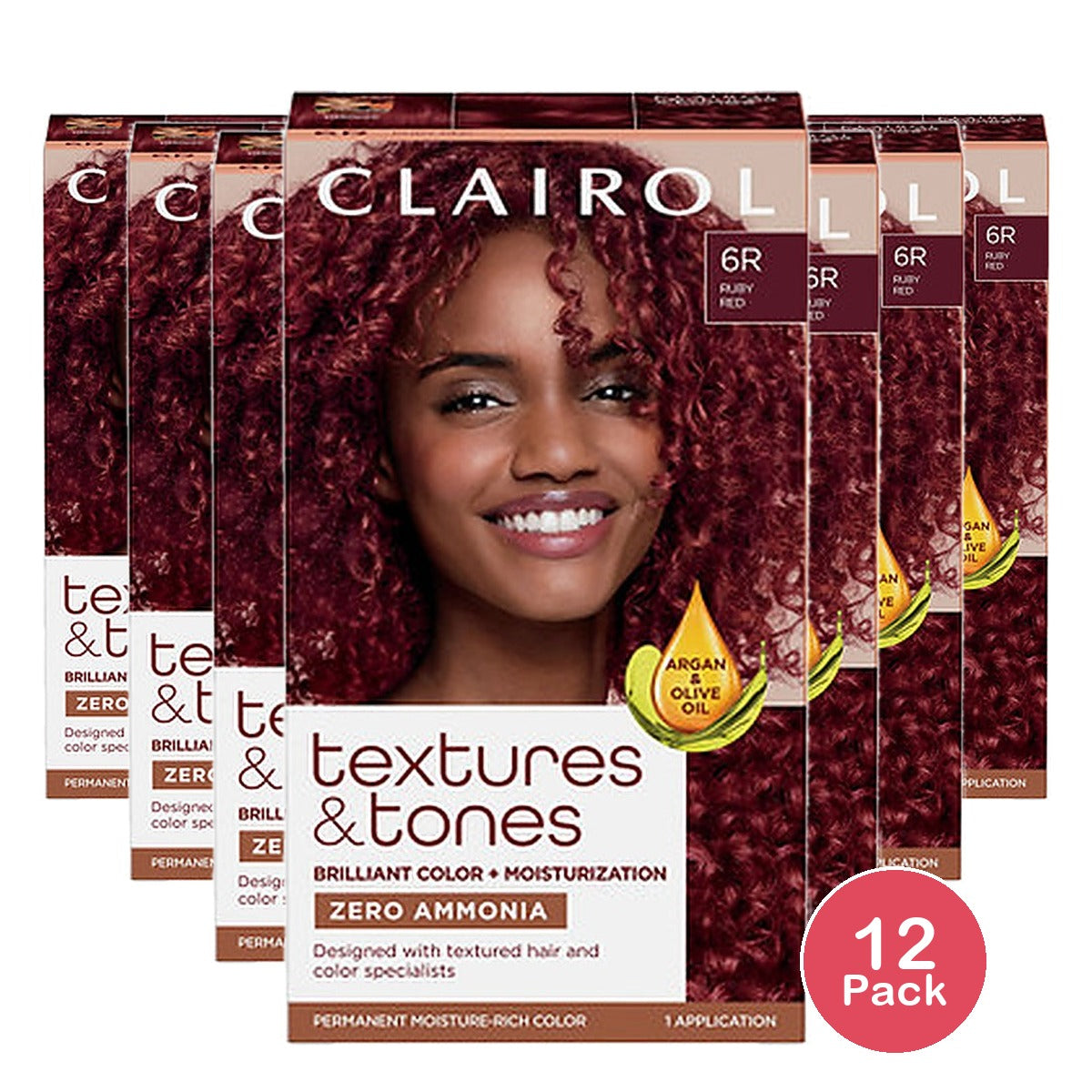 Text & Tones 6R Ruby Red Hair Color (Pack of 12)