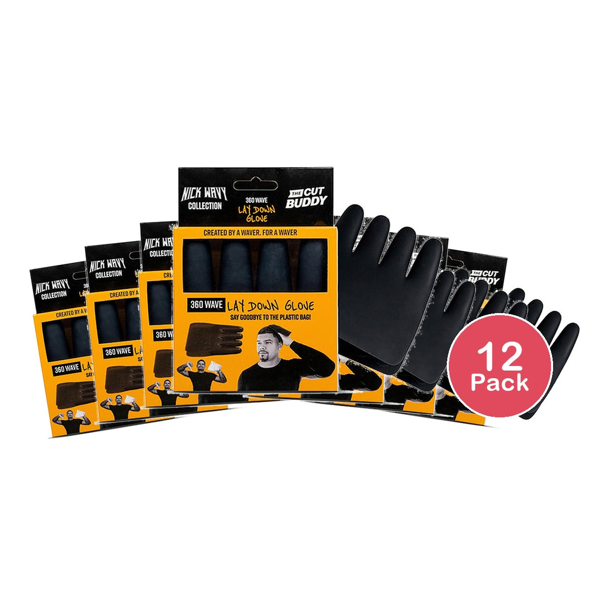 The Cut Buddy Nick Wavy Lay Down Waves Glove (Pack of 12)