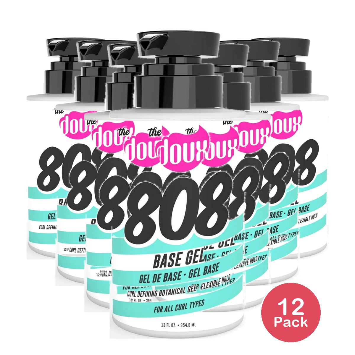 The Doux 808 Base Botanical Curl Activating Hair Gel - (Pack of 12) 12 Fl. Oz