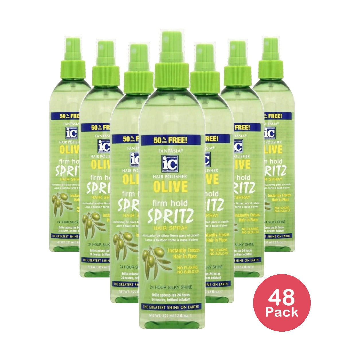 The Fantasia Collection Hair Polisher Olive Spritz 2.0 Oz (Pack of 48)