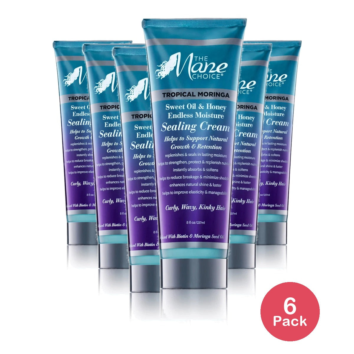 The Mane Choice Daily Moisturizer & Sealing Cream Tropical Moringa Oil & Honey - 8. Oz (Pack of 6)
