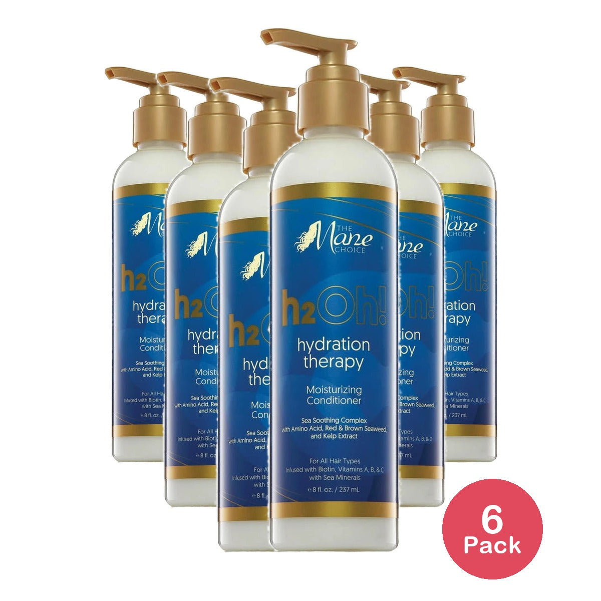 The Mane Choice H2Oh! Hydration Therapy Moisturizing Conditioner 8 fl oz (Pack of 6)