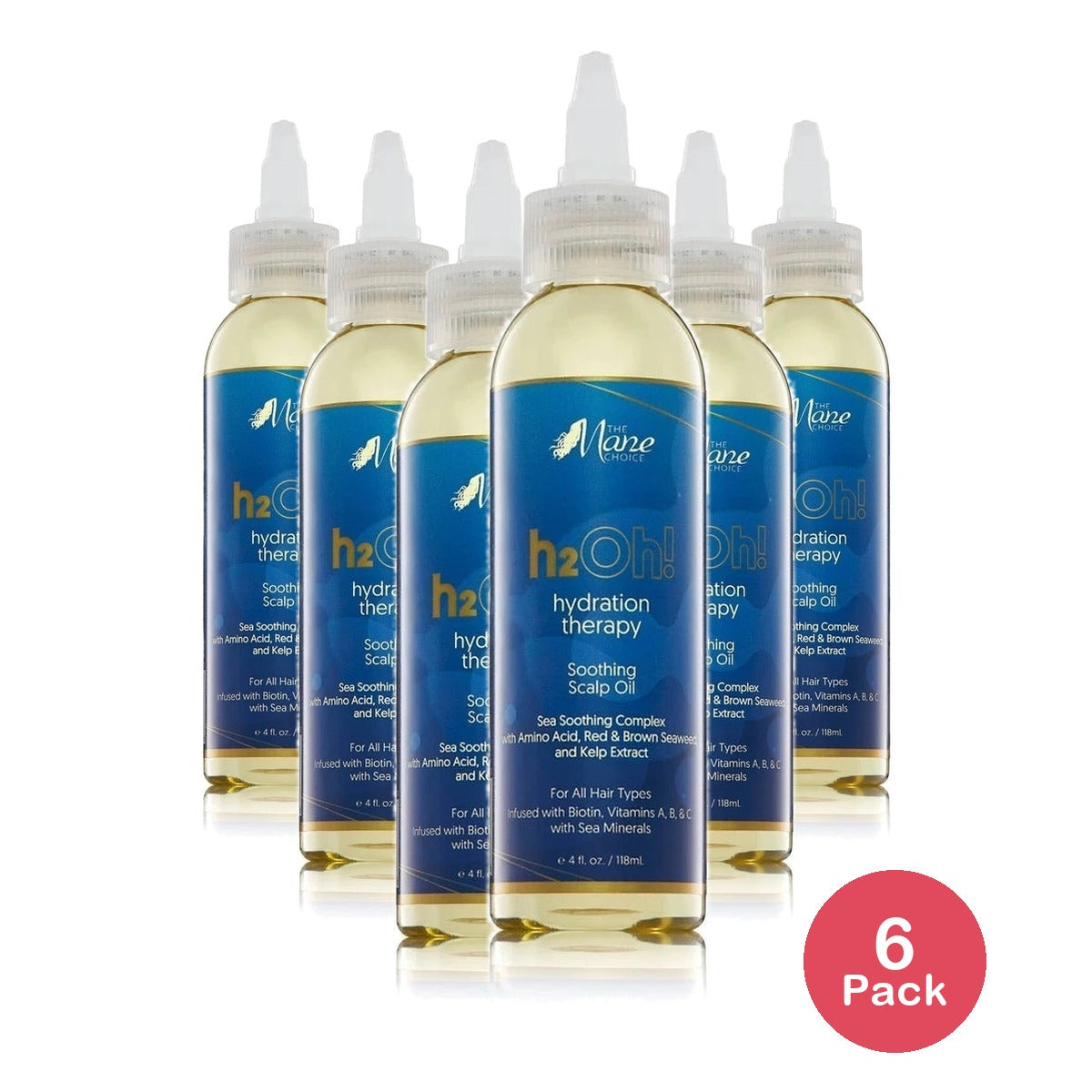 The Mane Choice H2Oh! Hydration Therapy Soothing Scalp Oil for Dry Scalp Health 4. Oz (Pack of 6)