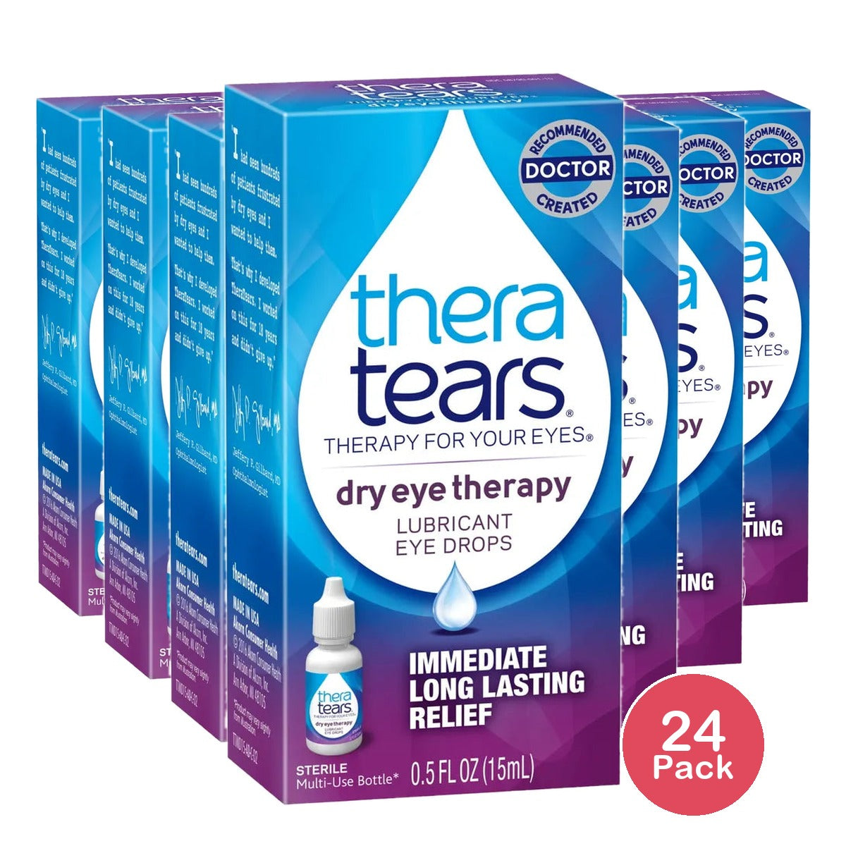 Thera Tears Lubricant Eye Drops0.5Oz (Pack Of 24)