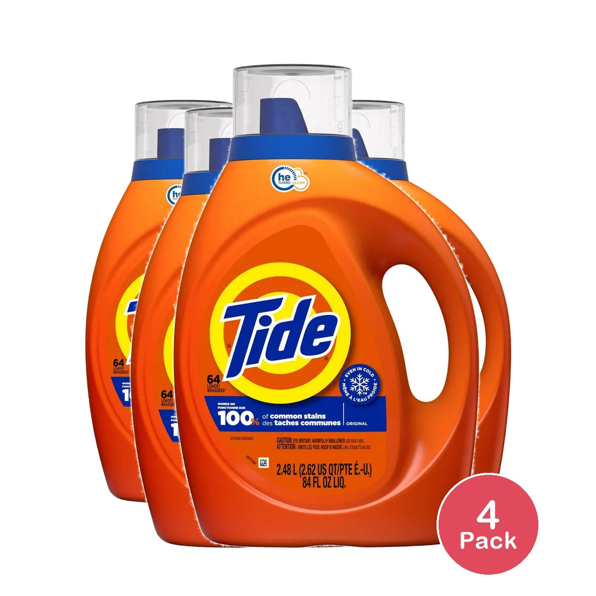 Tide Liquid Detergent Original Scent 92oz (25 Loads) (Pack of 4)
