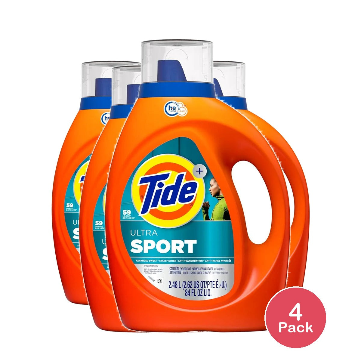Tide Liquid Detergent Spring Febreze 84oz (59 Loads) (Pack of 4)