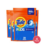 Tide Pods Laundry Detergent Pacs - Original - 25/31ct 27.68 oz (Pack of 4)
