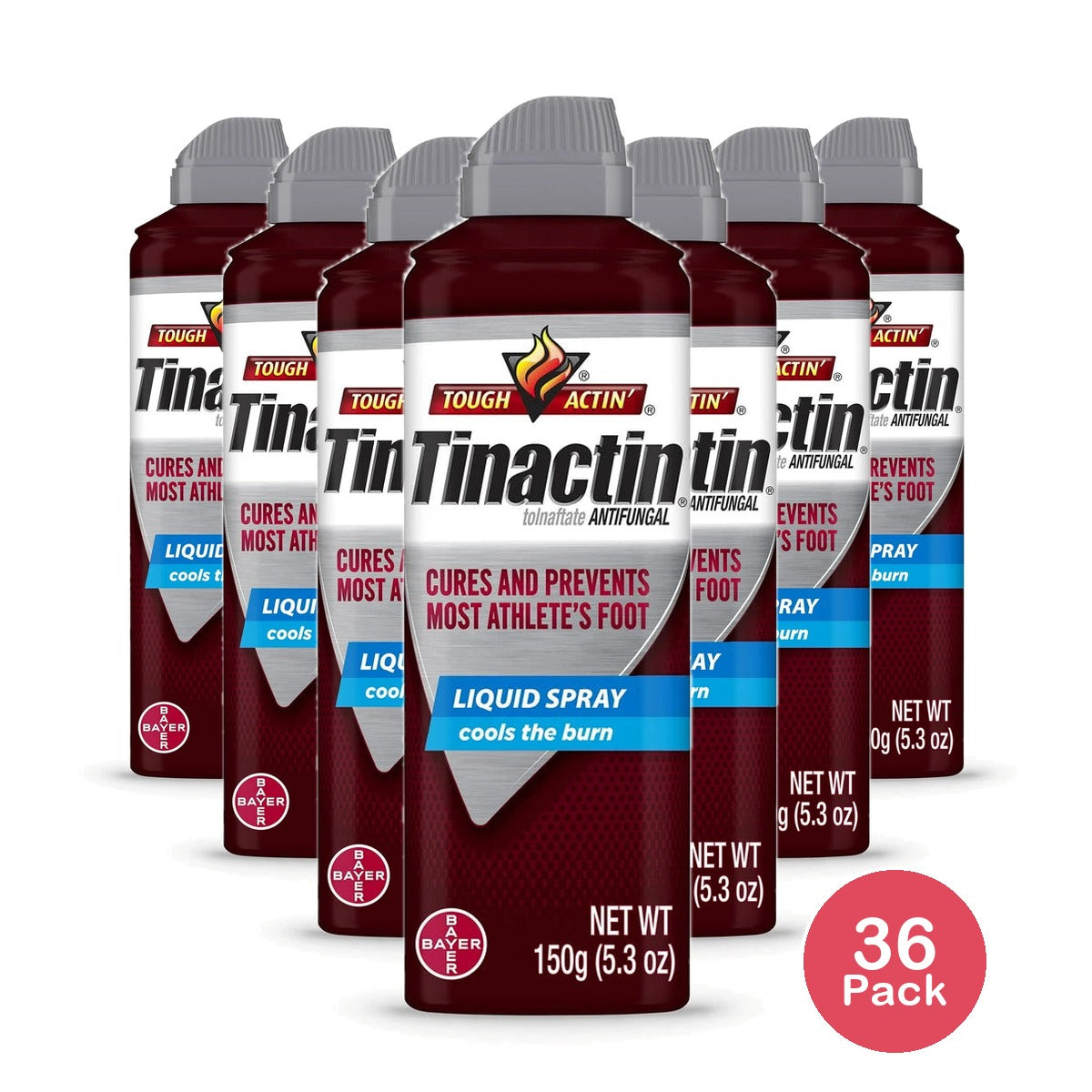 Tinactin Antifungal Spray Liquid Tolnaftate Athlete's Foot Treatment - 5.3 Oz (Pack of 36)