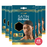 TITAN - Satin Du-Rag Black nan (Pack of 48)