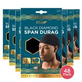 Titan Sport Black Diamond Span-Durag  Black 1 Each nan (Pack of 48)