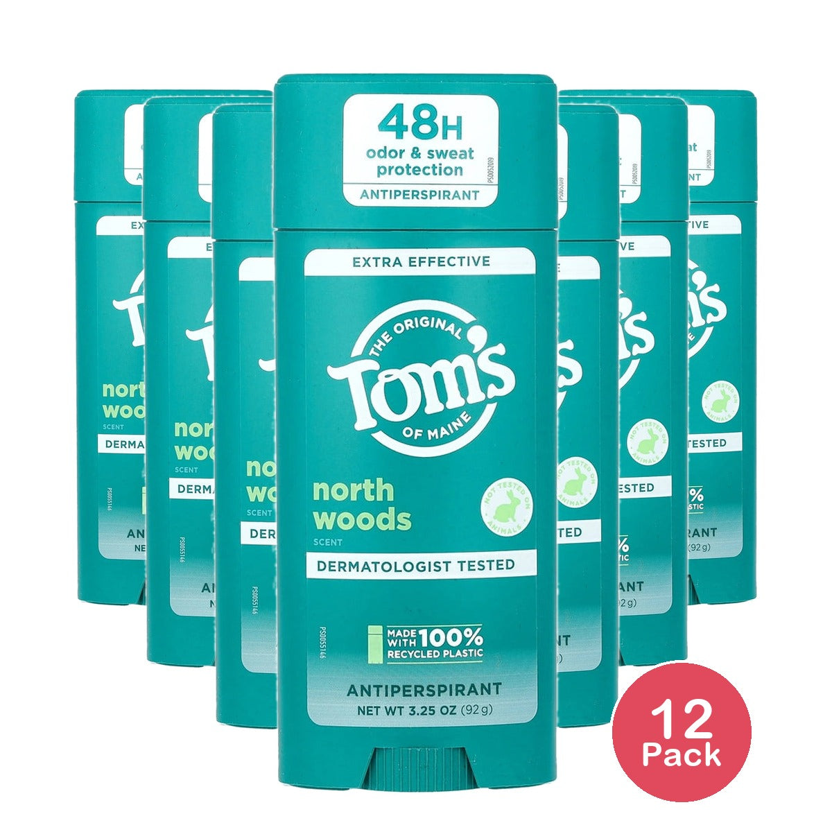 Tom's of Maine Extra Effective Antiperspirant North Woods 3.25 oz (Pack of 12)