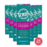Toms of Maine Antiplaque and Whitening Natural Toothpaste Peppermint Flavor 4.5Oz (Pack of 24)
