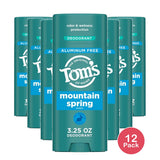 Toms of Maine Mountain Spring Deodorant 3.25Oz (Pack of 12)